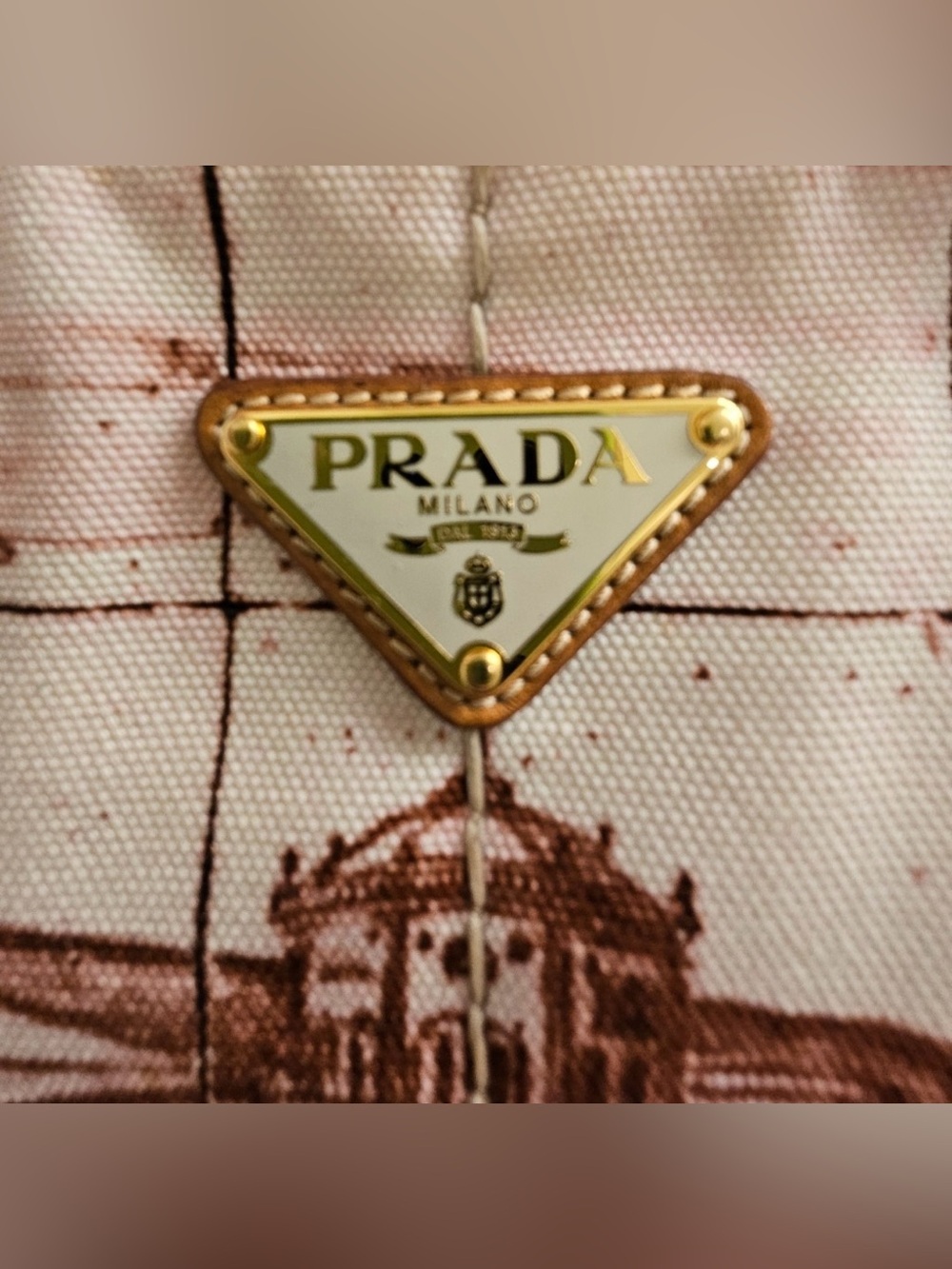Prada Stampata Canapa Canvas Tote - Picture 6 of 13